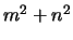 $m^2+n^2$