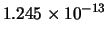 $\displaystyle{1.245\times10^{-13}}$