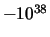 $ -10 ^ {38}$