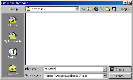 [File New Database]