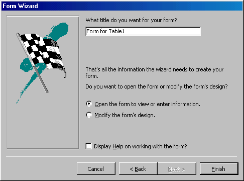 [Form Wizard dialog box]