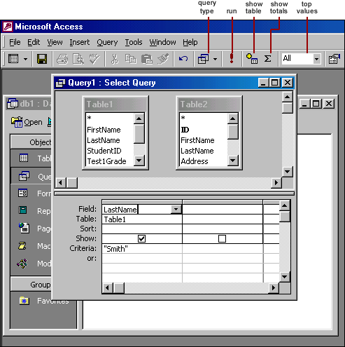 [Select Query window]