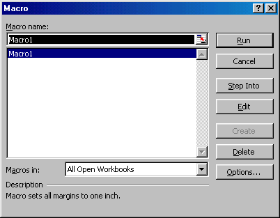 [Macro dialog box]