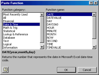 [Paste Function window]