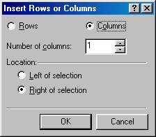 [Insert Rows or Columns window]