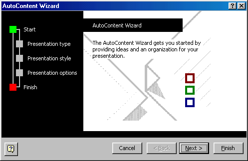 [AutoContent Wizard window]