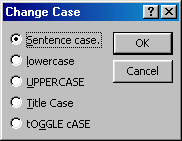 [Change Case window]