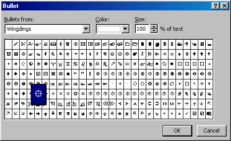 [Bullet dialog box]