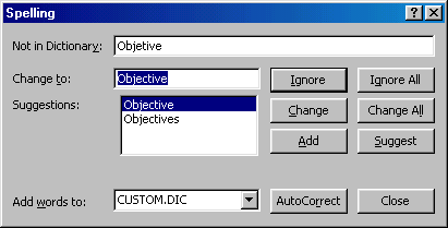 [Spelling window]