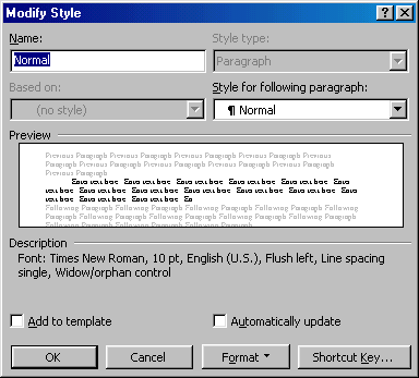 [Modify Style dialog box]