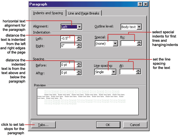 [paragraph dialog box]