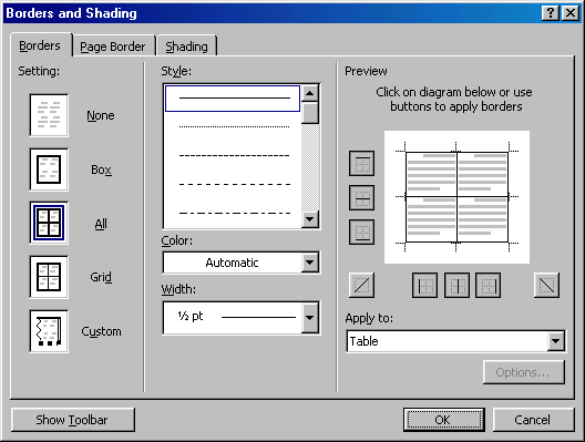 [Borders and Shading dialog box]